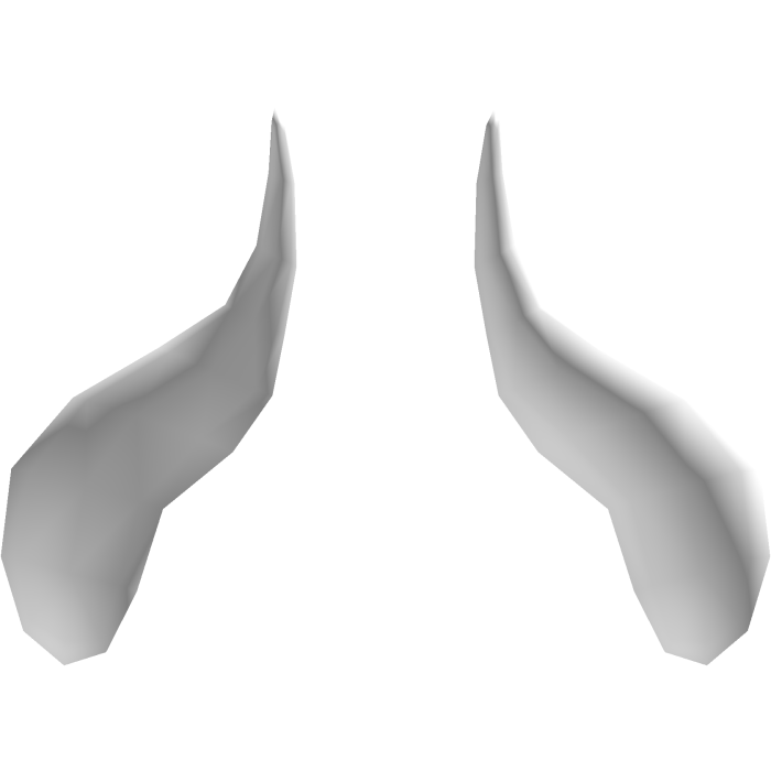White Curved Devil Horns