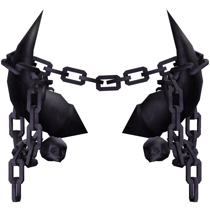 Dark Purple Gothic Skull Chained Horns 