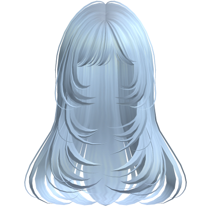 Long Straight Wispy Layers Light Blue