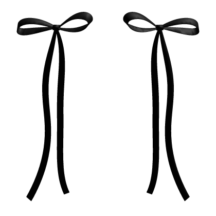 Cute Coquette Black Hair Ribbon Bow