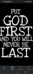 God is 1st before anyone