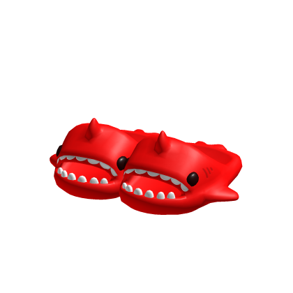 3.0 Red Neon Shark Slippers