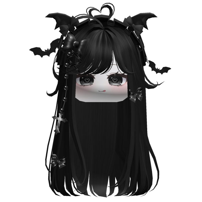 Vamp Straight  Hair w/Headband (Black)