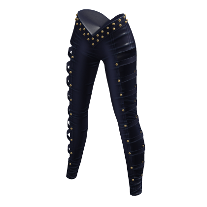 aprelle leather studded pants navy