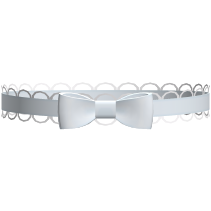 ♡ : cute blue lace bow choker Roblox item