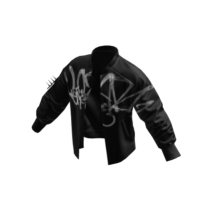 Y2K Spiked Bomber Jacket Trendy Pattern [JEYS]