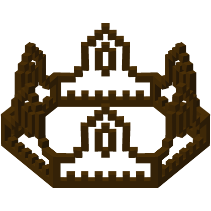 Brown 8-Bit Royal Crown Outline Recolor (Addon) Roblox item