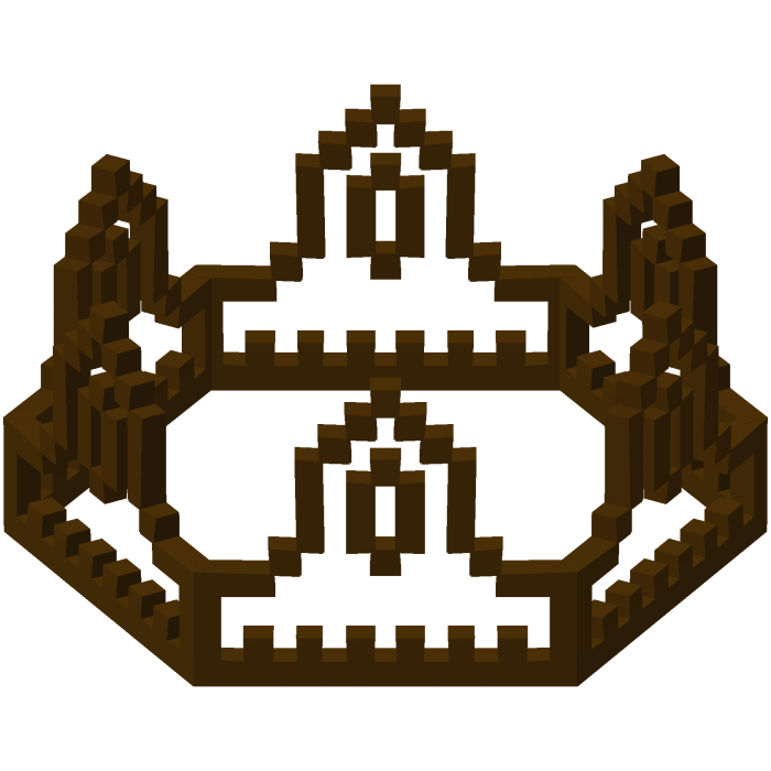 Brown 8-Bit Royal Crown Outline Recolor (Addon)