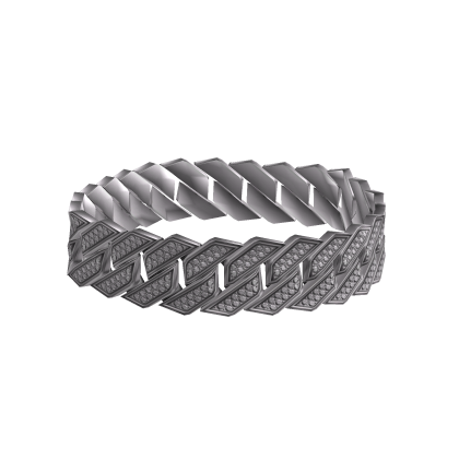 Iced Out Cuban Chain Bracelet Left [Boy] thumbnail