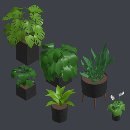 Low Poly Office Plants Pack