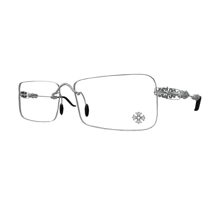 Silver Chrome Rimless Glasses
