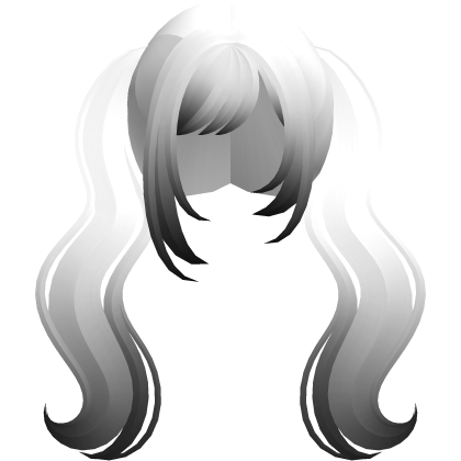 white ombre long wavy moe dolly pigtails