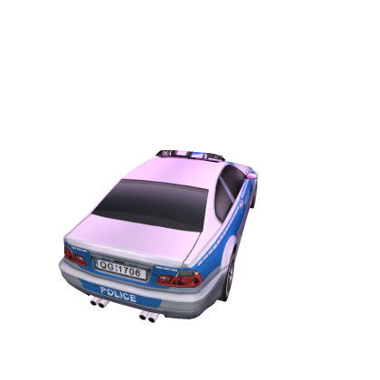 Police Car Lights On