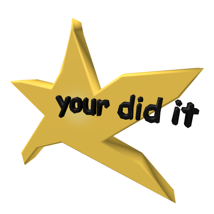your did it star pin