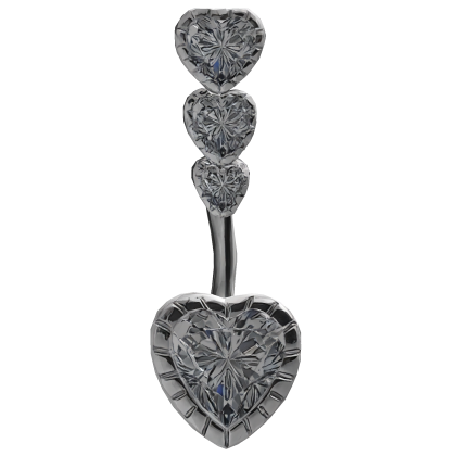 Silver Heart Belly Ring