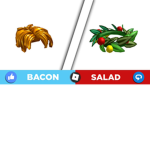 bacon and salad