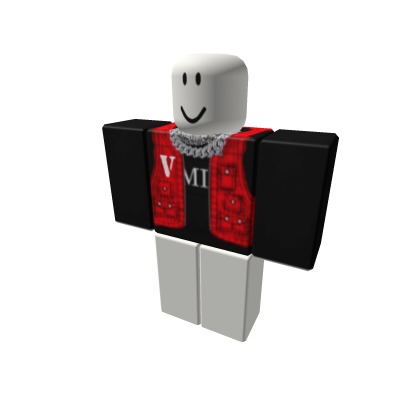 NBA Youngboy Black Amiri Red Vlone Vest chain ice Roblox