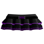 [VLY8] ♡ Scene Leopard Print Purple Ruffled Skirt