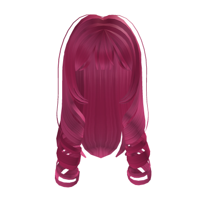 ♡ : long cute princess doll curls in Hot Pink