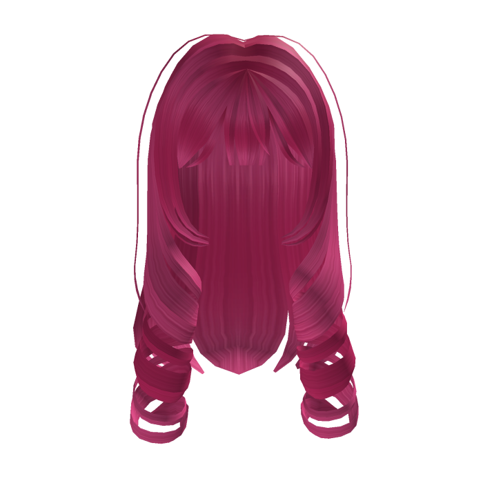 ♡ : long cute princess doll curls in Hot Pink