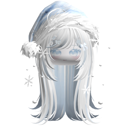 Emo Vamp Christmas Hair (White&Blue)