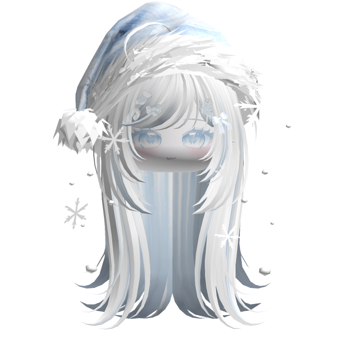 Emo Vamp Christmas Hair (White&Blue)