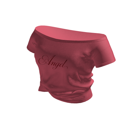 Off-Shoulder Tee with Script (Rose)