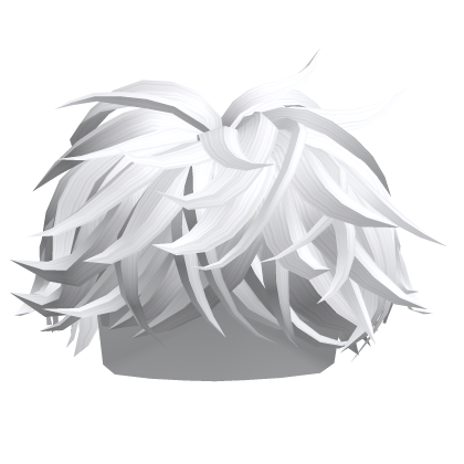 White Fluffy Middle Swept Hair