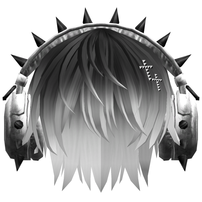 Boy Hair W/ Punk Headphones Grey V2