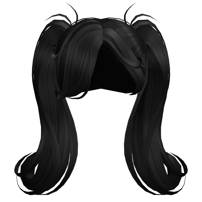♡ Swirly Shy Pigtails in Black