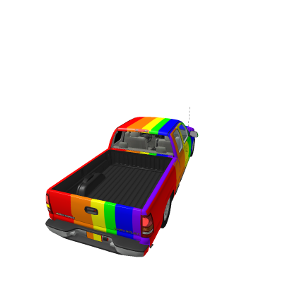 Rainbow Chevy Pickup Truck