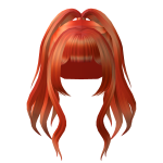 Orange High Anime Ponytail