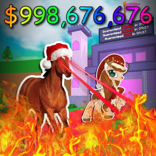 🦄 Steal a Pony! [CHRISTMAS! + DATA BACK] official Roblox game thumbnail