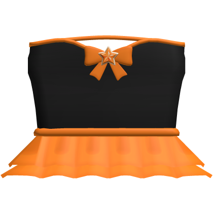 Bow Witch Dress Orange Roblox item