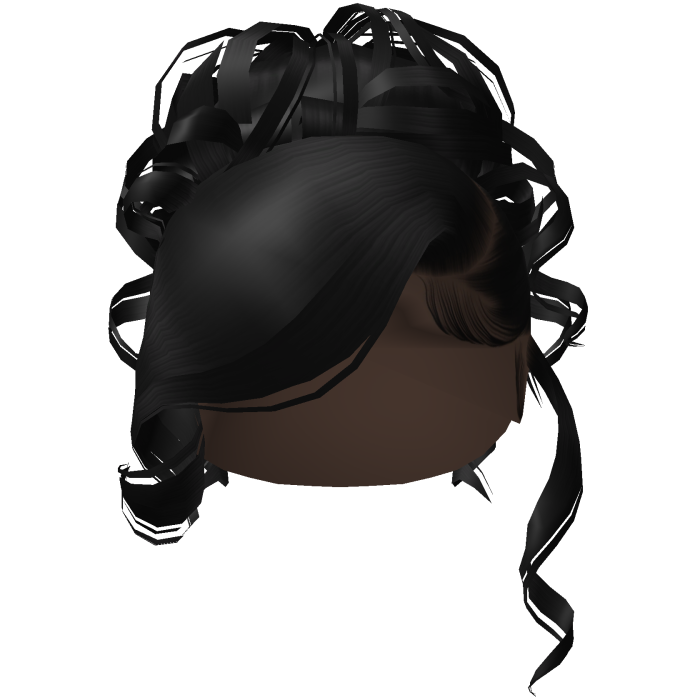 Side Swept Curly Updo [Black]