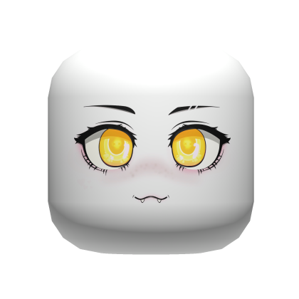 🧛Yellow Anime Vampire Face - White Skin Tone Roblox item