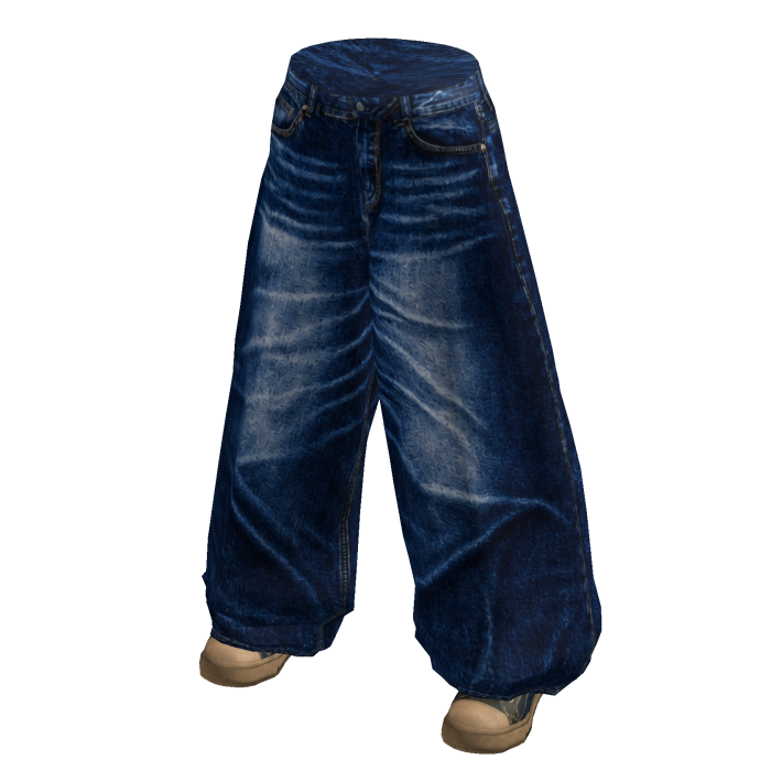 Cobalt Crease Denim Pants