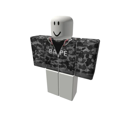 Grey Bape Hoodie W Black Tee Roblox NoFilter