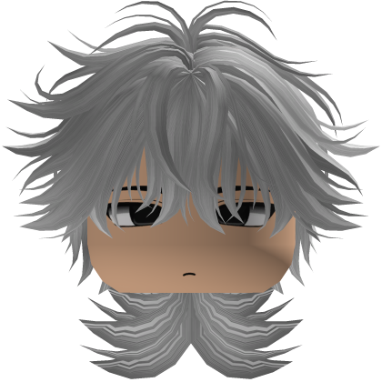 Cute Y2K emo gray hair