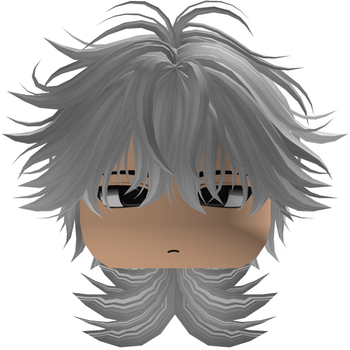 Cute Y2K emo gray hair