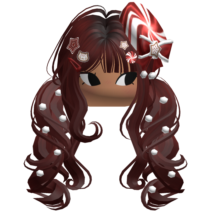 ♡ Christmas Peppermint Pigtails (Red)