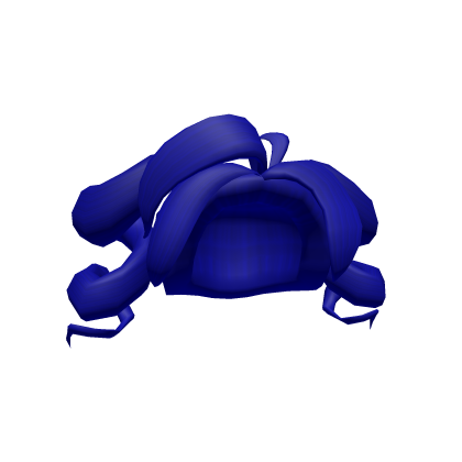 Dark Blue Curled Twintails V2 Roblox item