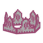 Lemonade Pink White Animated Glitch 8-Bit Crown