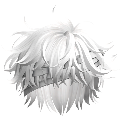 White Messy Bandaged Hair thumbnail