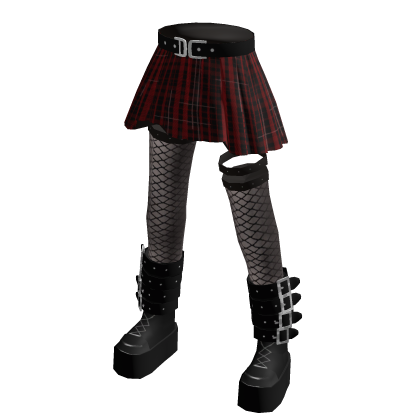Goth Boots and Tartan Skirt thumbnail