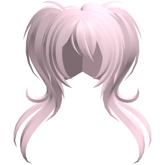 fluffy moe long swirly ponytails pink