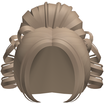♡ kawaii high chai brown bun w curls Roblox item