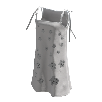 Floral Coteggecore White Summer Dress thumbnail