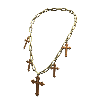 Cross Chains Necklace › Bronze thumbnail