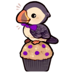 Puffin with purple’s basement